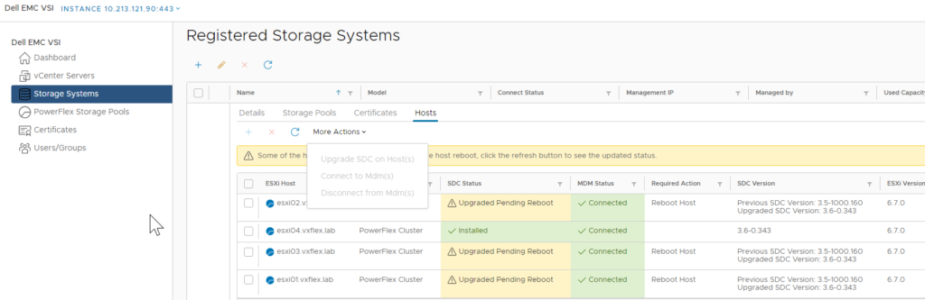 Manage storage using esxcli